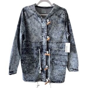 Special A Denim Women’s Acid Wash Hooded Jean Jacket